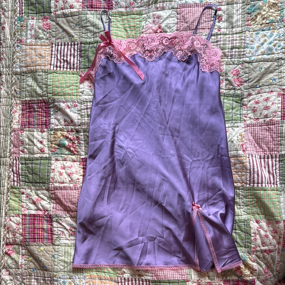 Victoria’s Secret Purple Lace Trim Nightgown